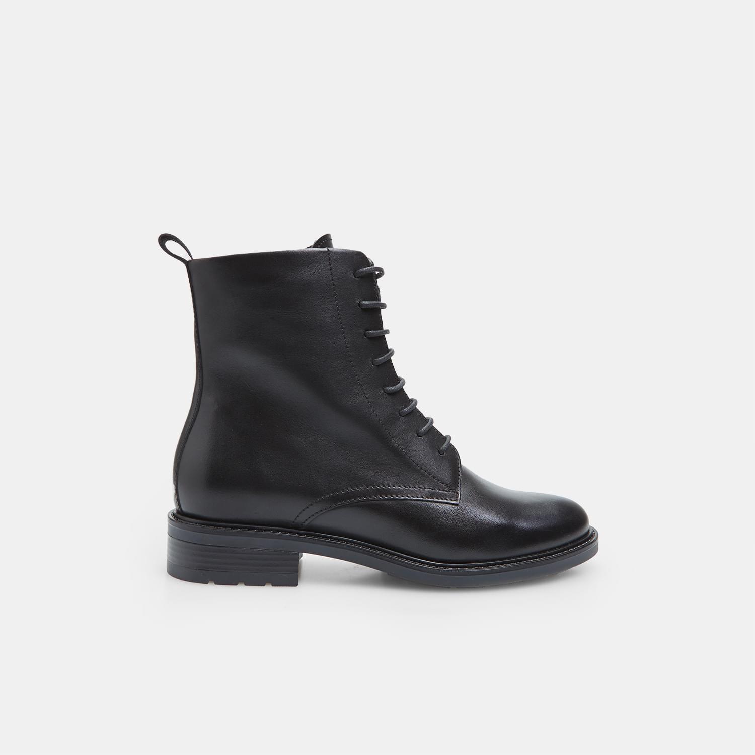 Stivaletto stringato da donna in pelle