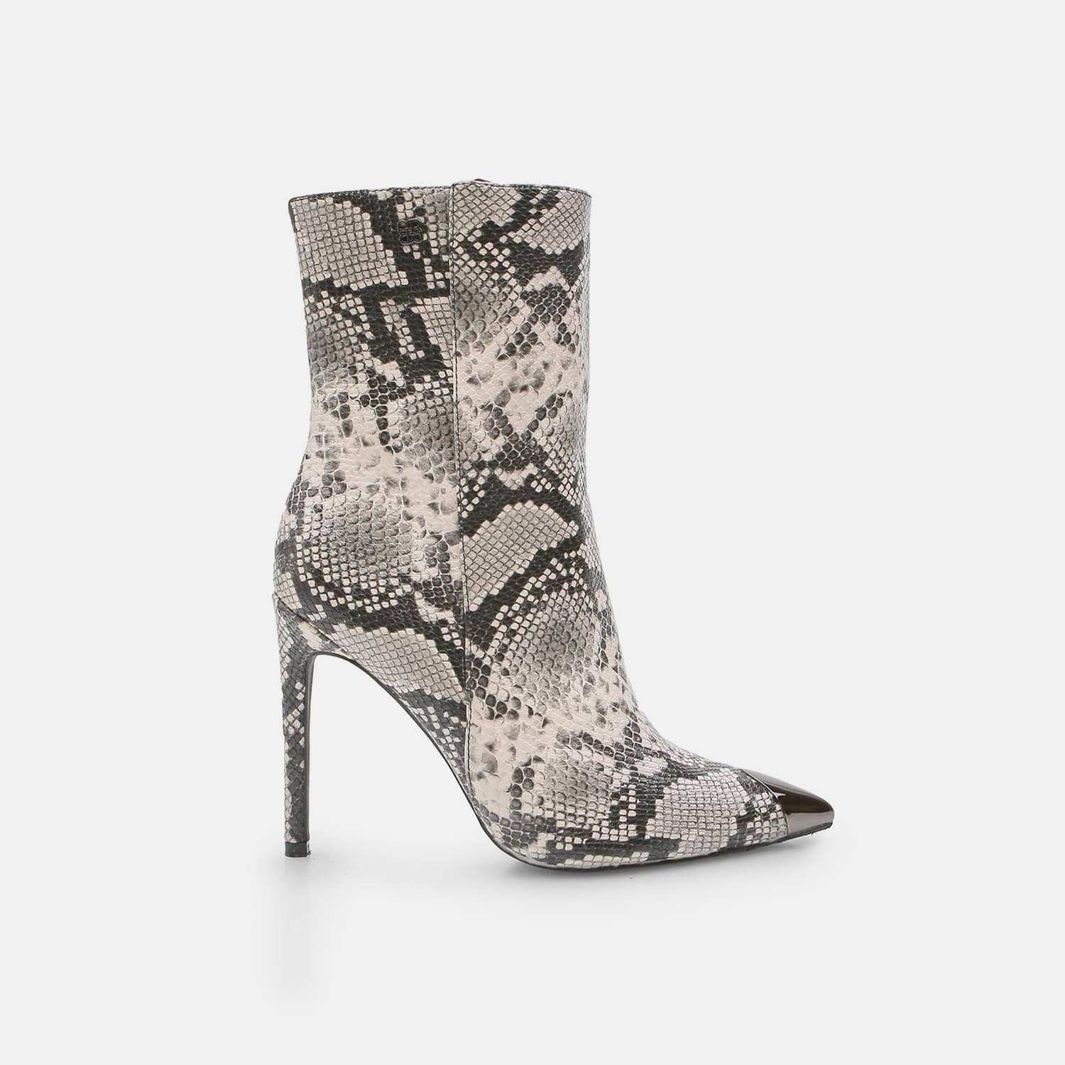 Ankle boot da donna con stampa pitone e tacco alto Bata Red Label