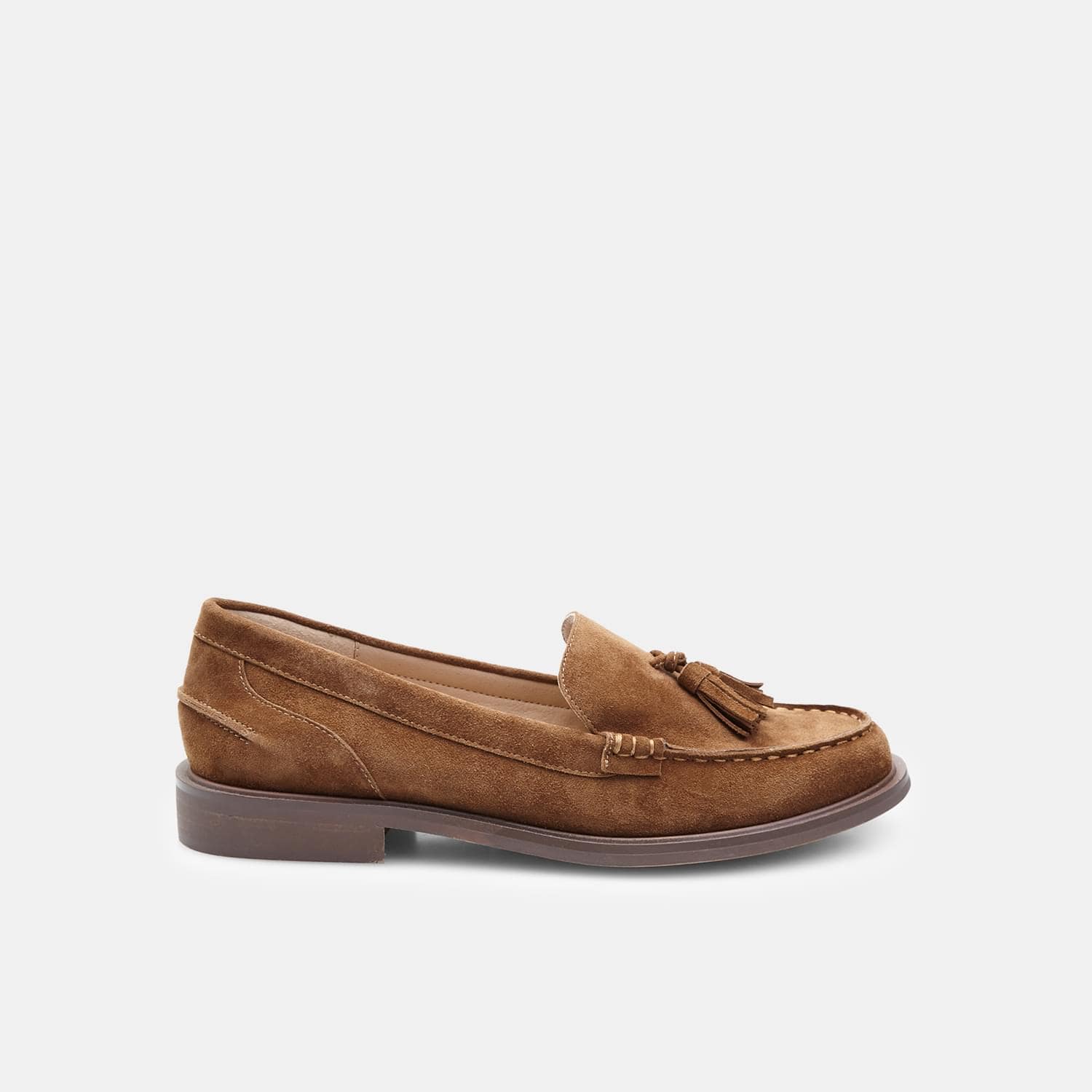 Mocassini da donna in suede con nappine