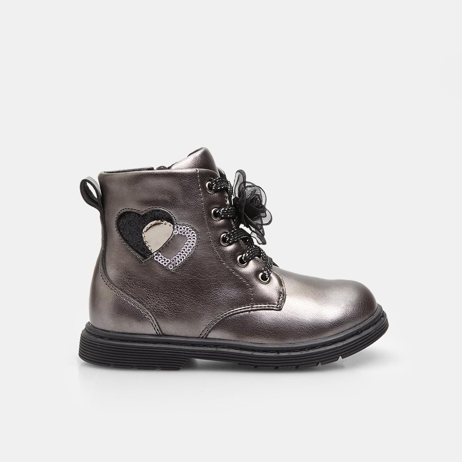 Ankle boot da bambina Bubblegummers con cuori e accessorio removibile