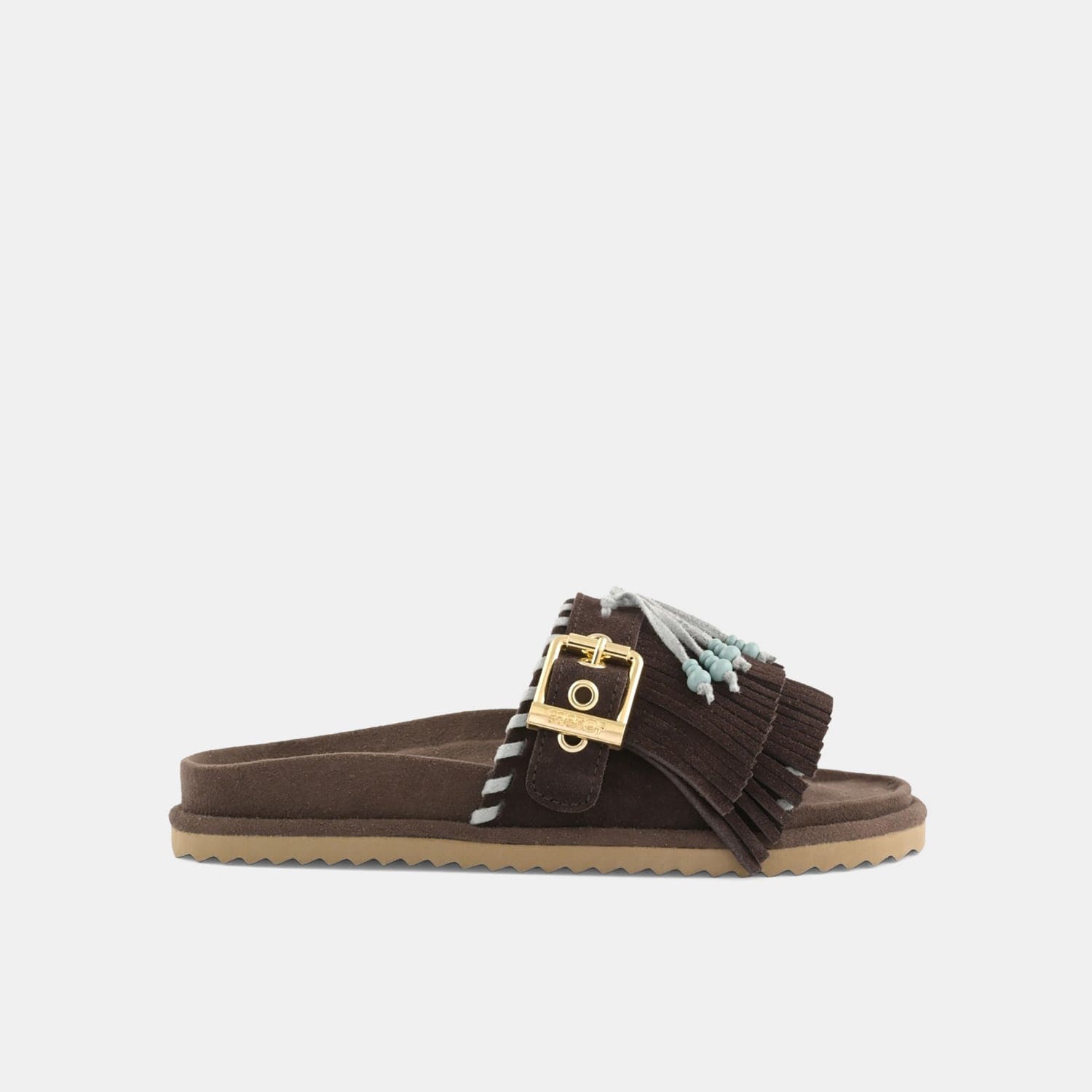 Sandalo da donna in suede con frange Colors of California