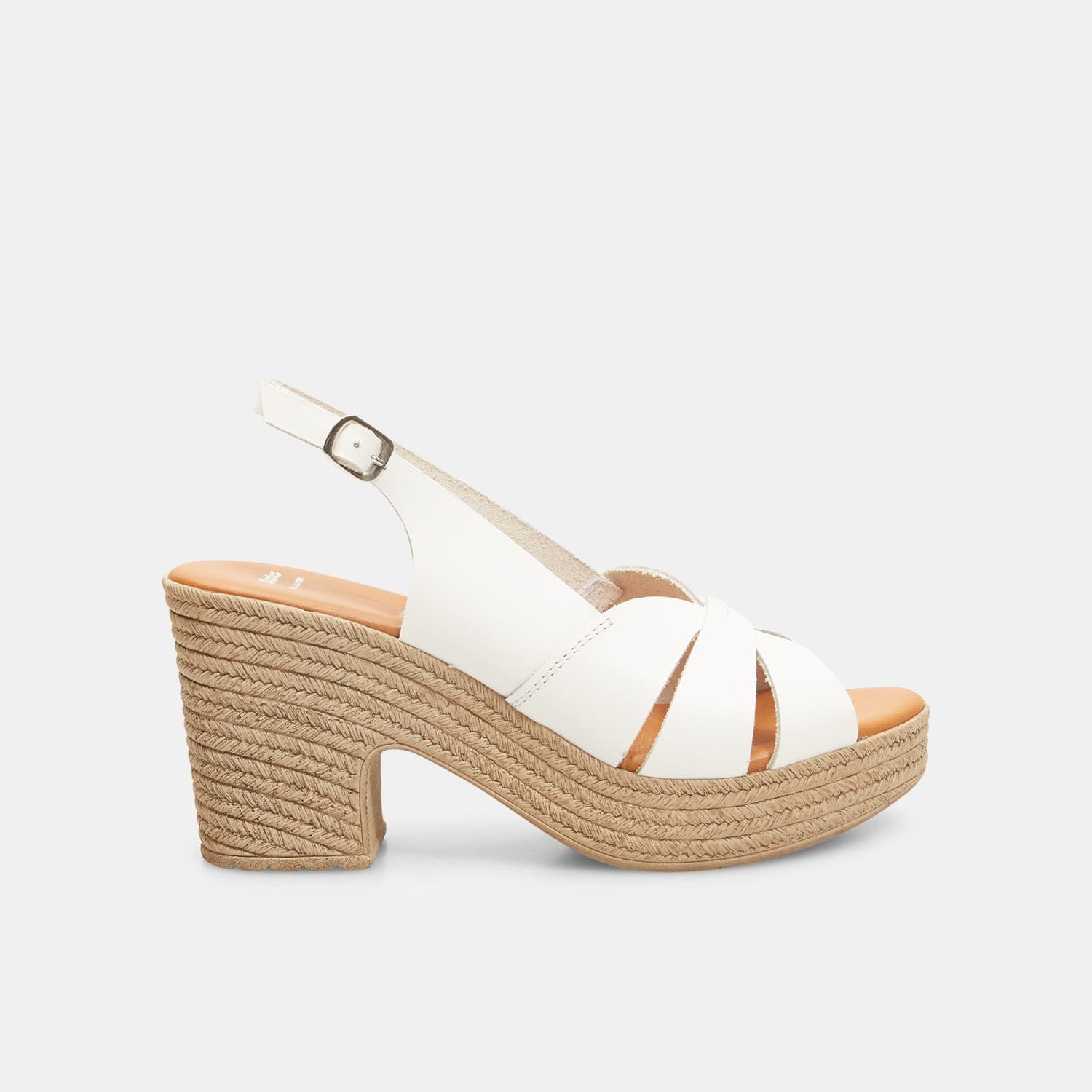 Sandali da donna in pelle con tacco largo