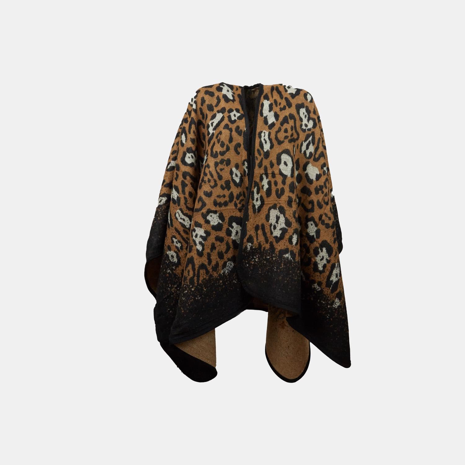 Poncho da donna maculato