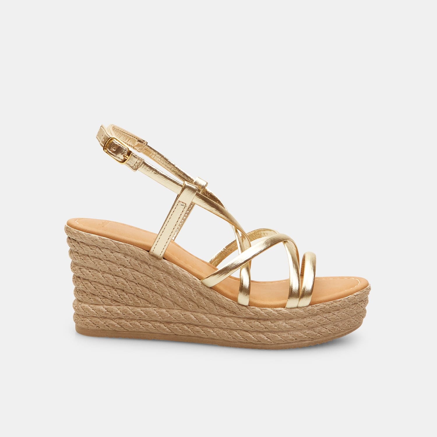 Sandali da donna in pelle con zeppa