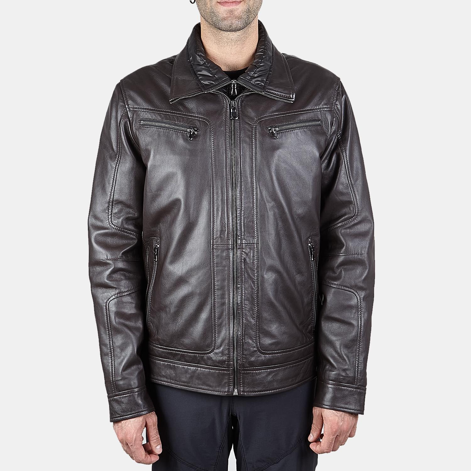 Biker da uomo in pelle