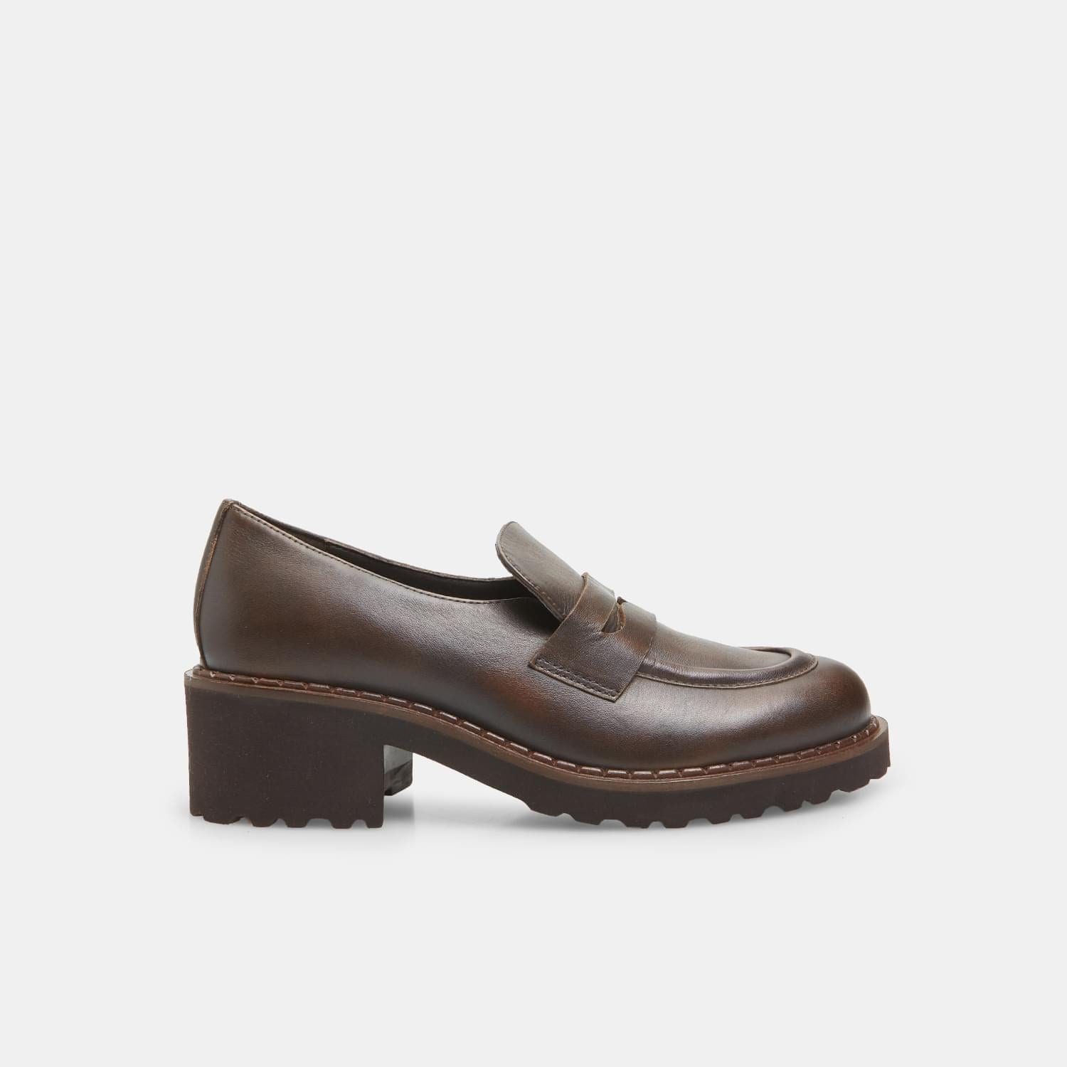 Mocassino da donna in pelle con tacco 4,5 cm BATA