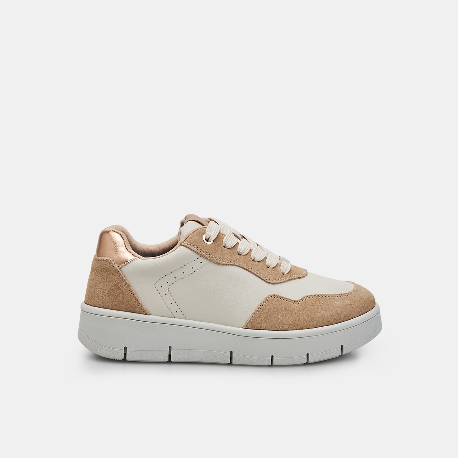 Sneaker da donna in pelle con inserto a contrasto Bata