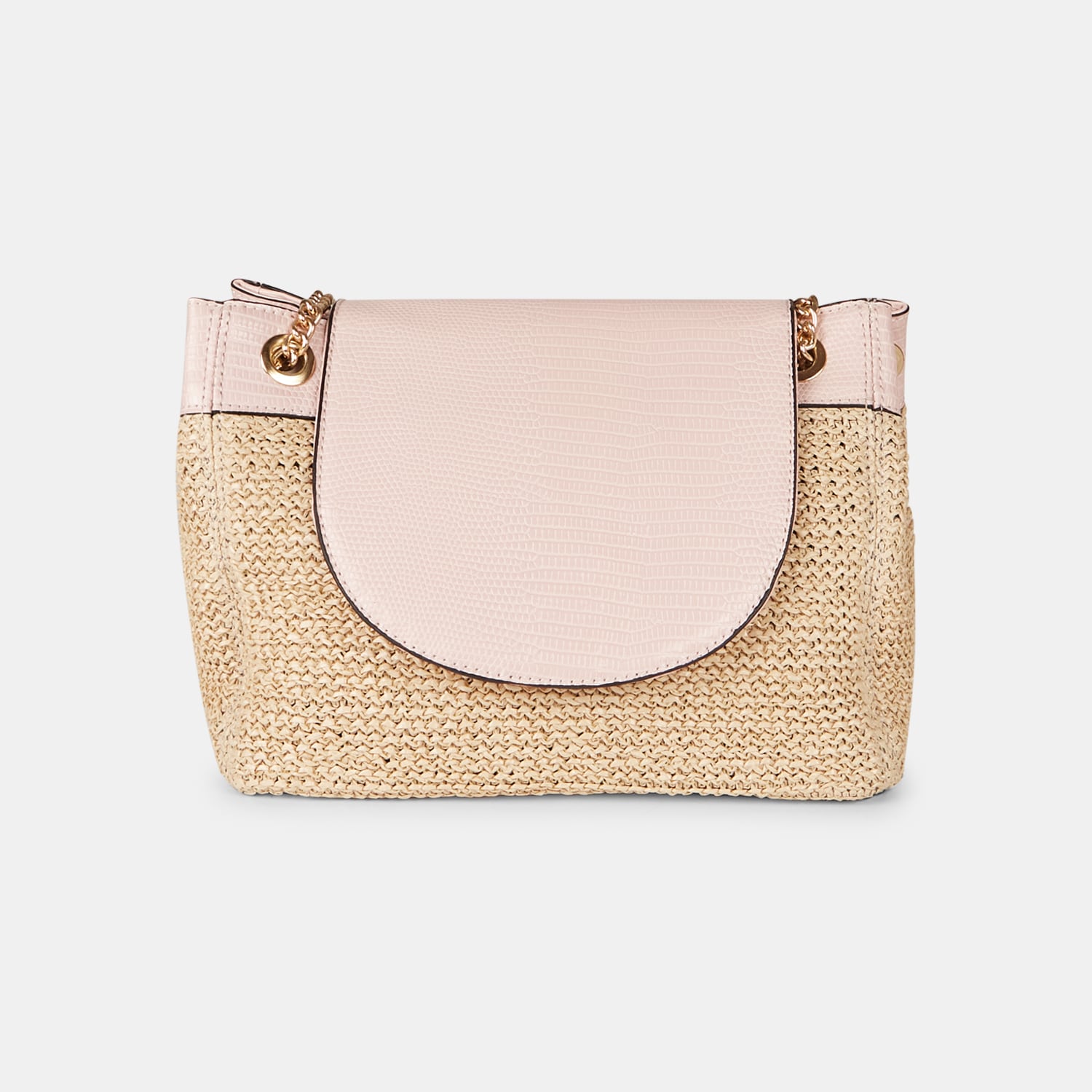 Borsa a tracolla da donna effetto rafia