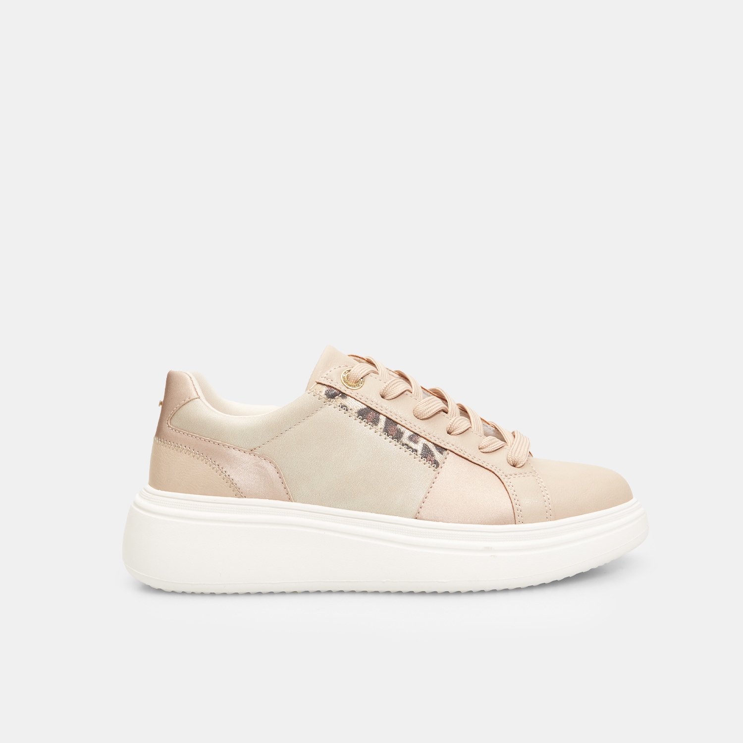 Sneaker da donna con suola platform e dettaglio animalier