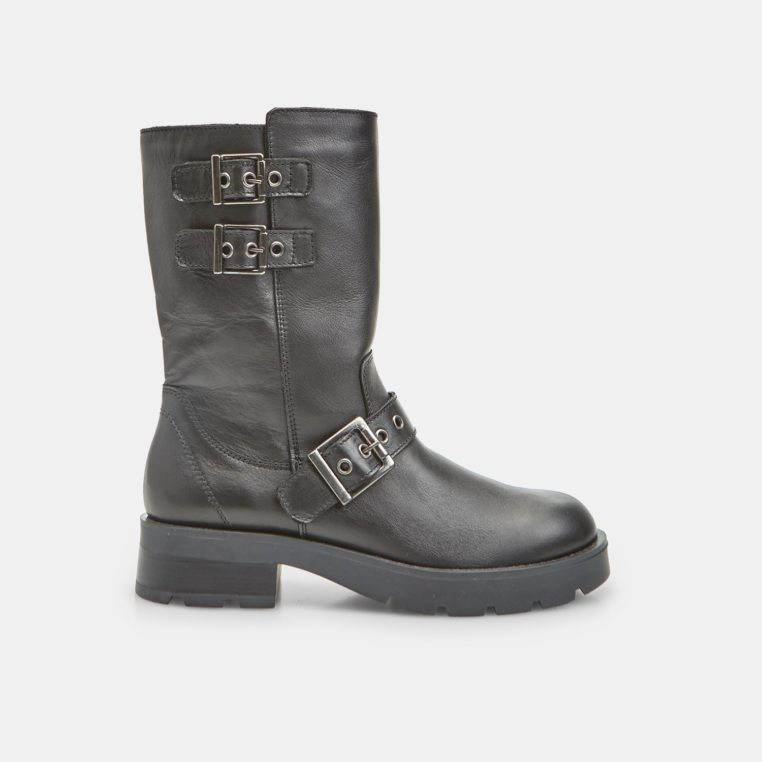 Stivaletto in pelle con doppia fibbia da donna Bata