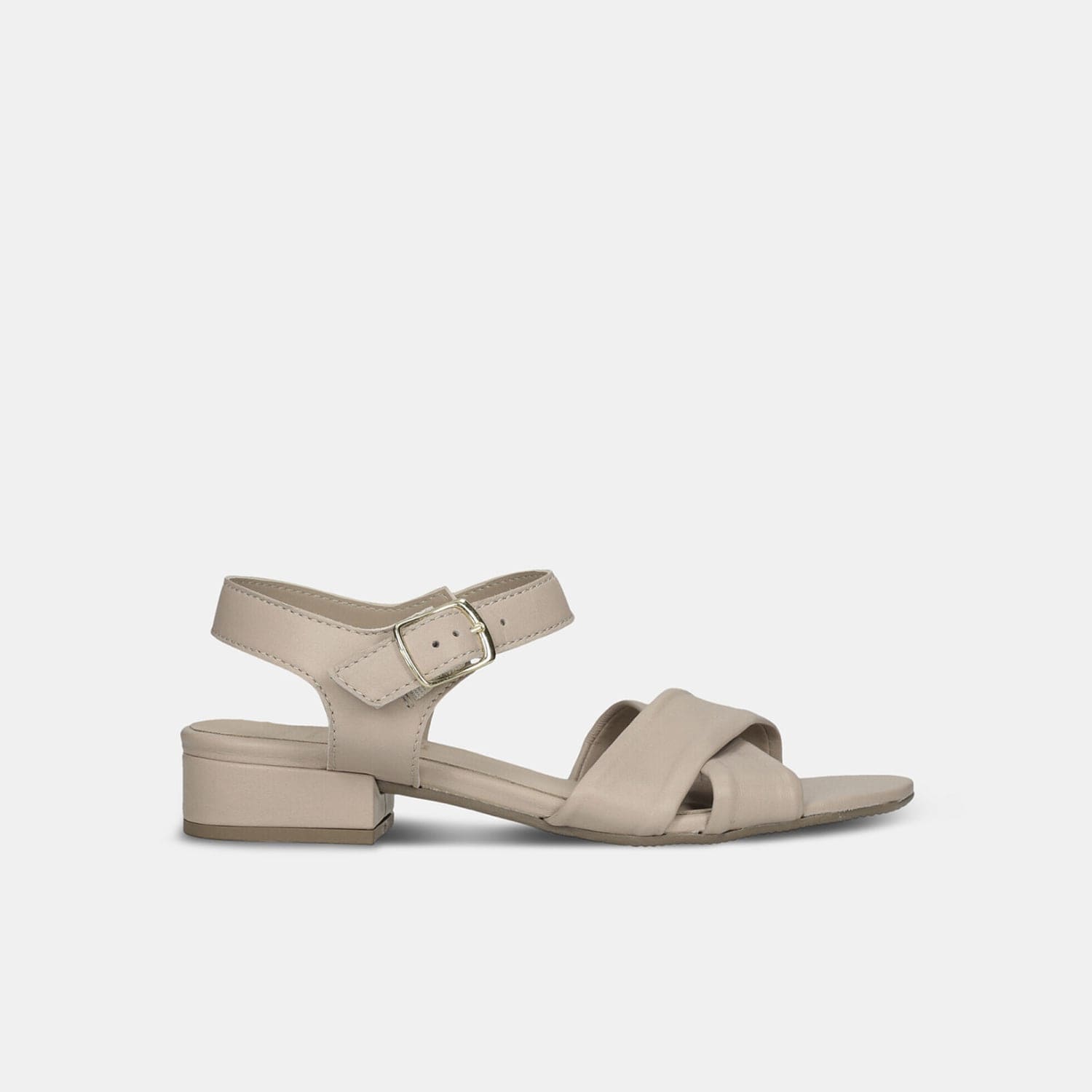Sandali da donna in pelle con tacco basso