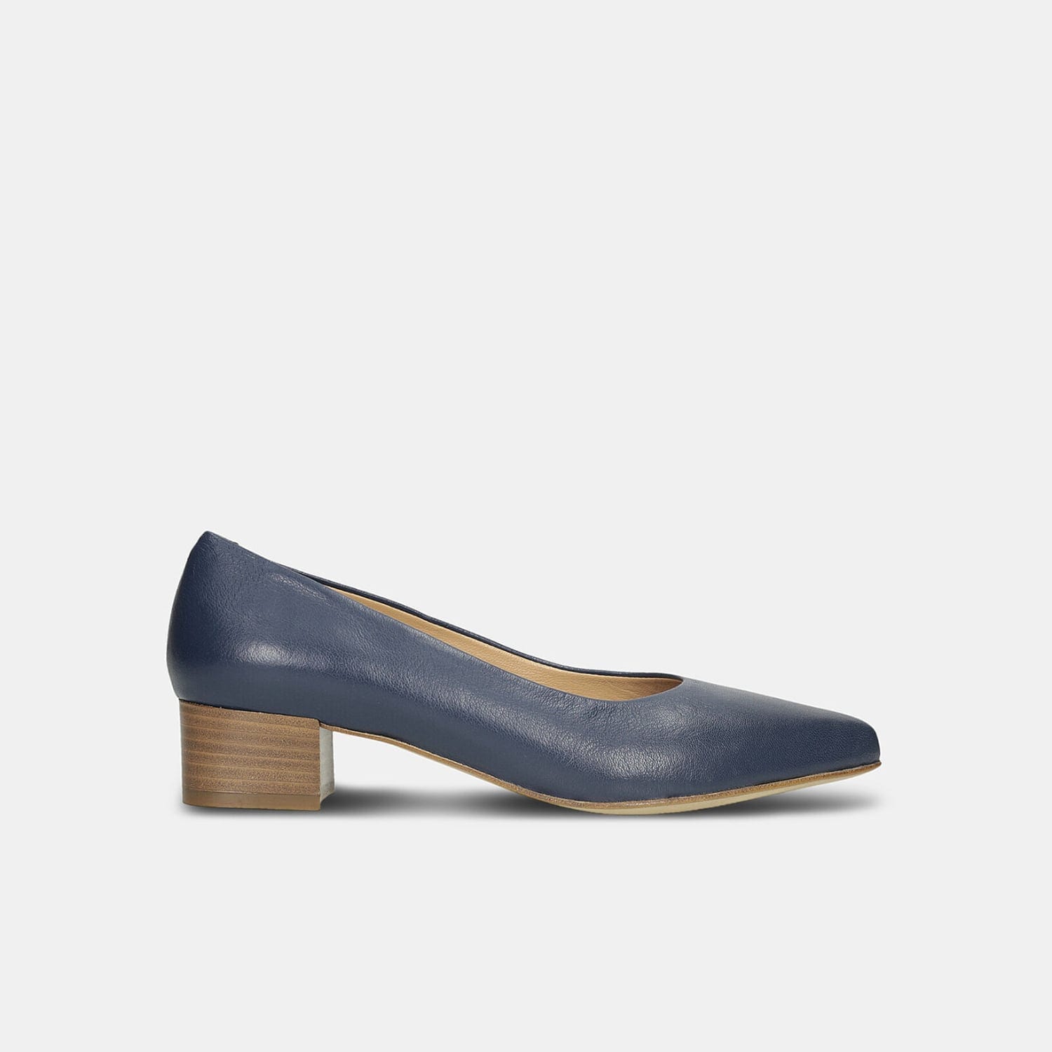 Décolleté da donna in pelle con tacco 3,5 cm