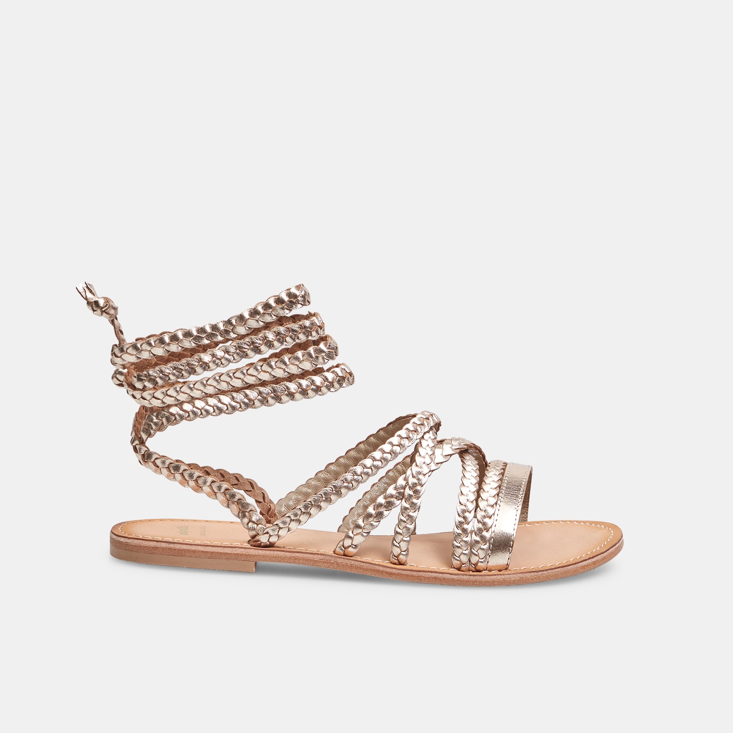Sandali alla schiava in pelle intrecciata