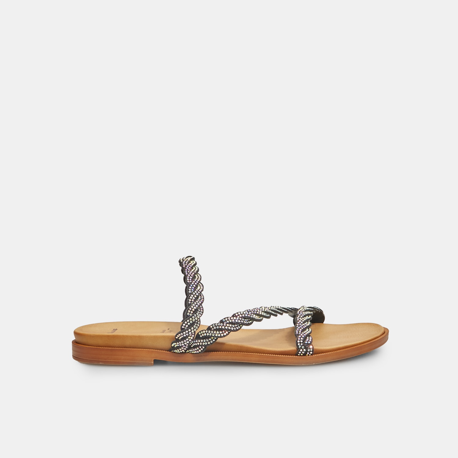 Ciabatte flat da donna a fasce gioiello intrecciate