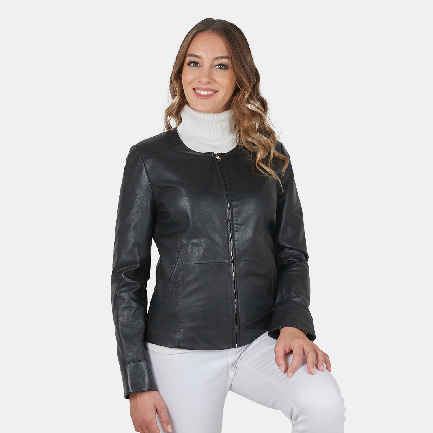 Biker da donna in pelle