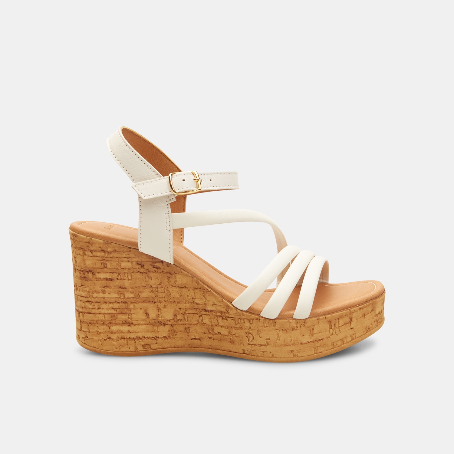 Sandali da donna in pelle con zeppa