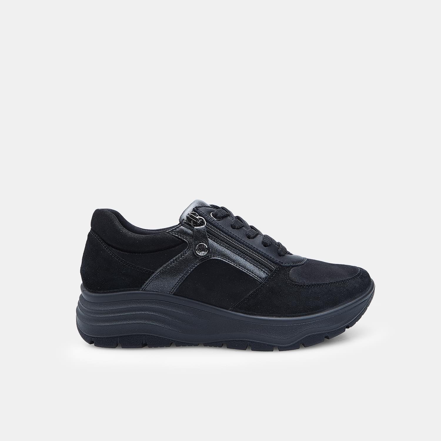 Scarpa stringata in suede con zip da donna Bata