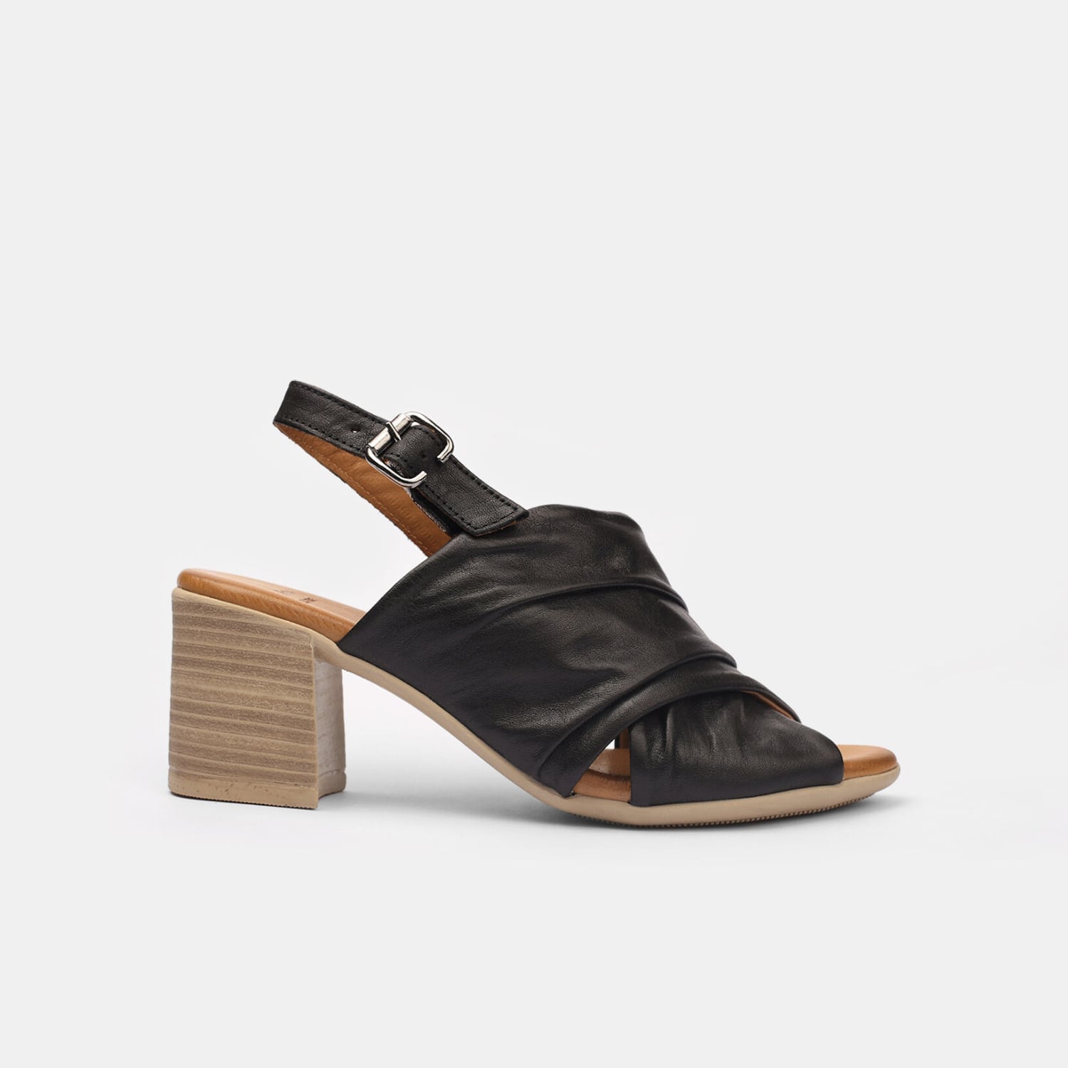 Sandali da donna in pelle con tacco
