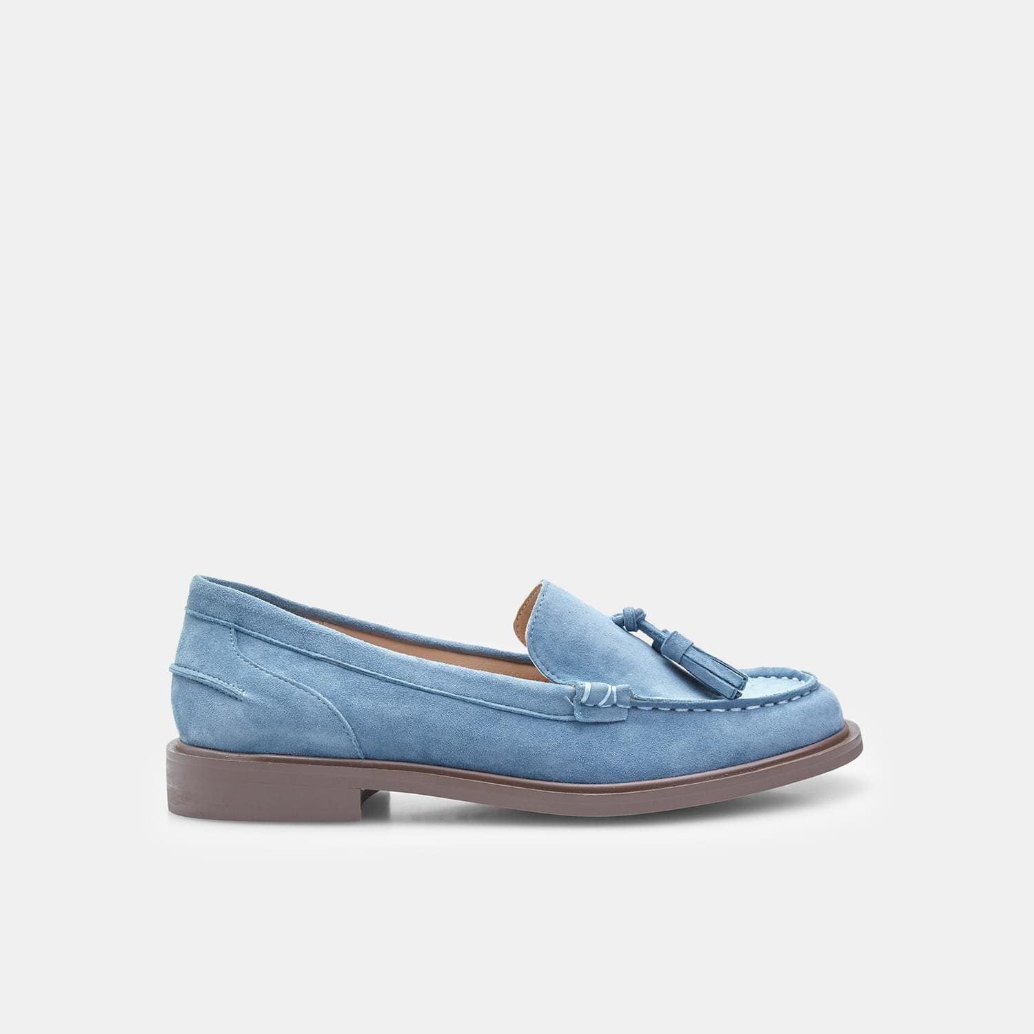 Mocassini da donna in suede con nappine