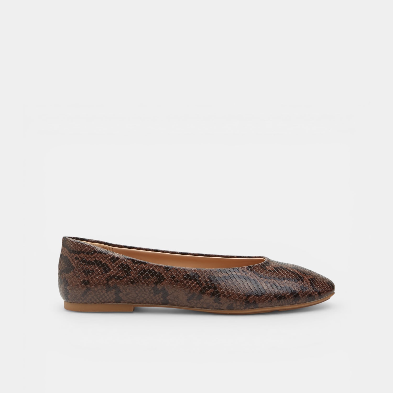 Ballerina flat da donna con punta quadrata