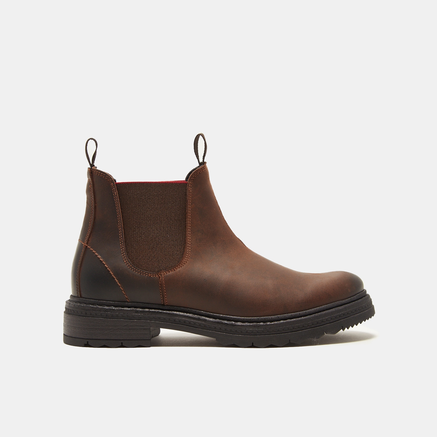 Stivaletti chelsea in pelle con suola track