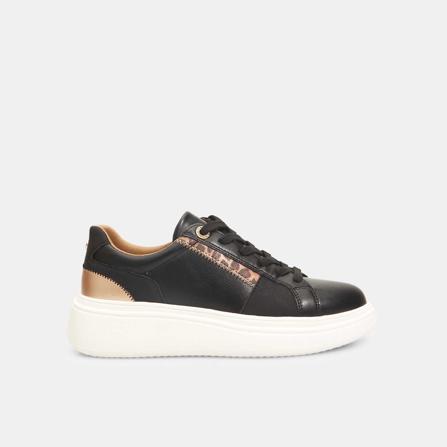 Sneaker da donna con suola platform e dettaglio animalier