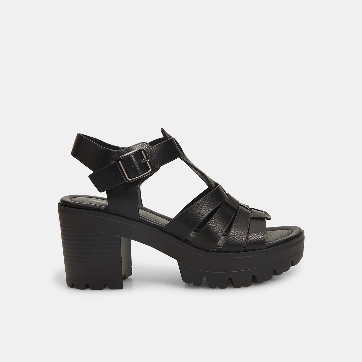 Sandali da donna con tacco e suola track