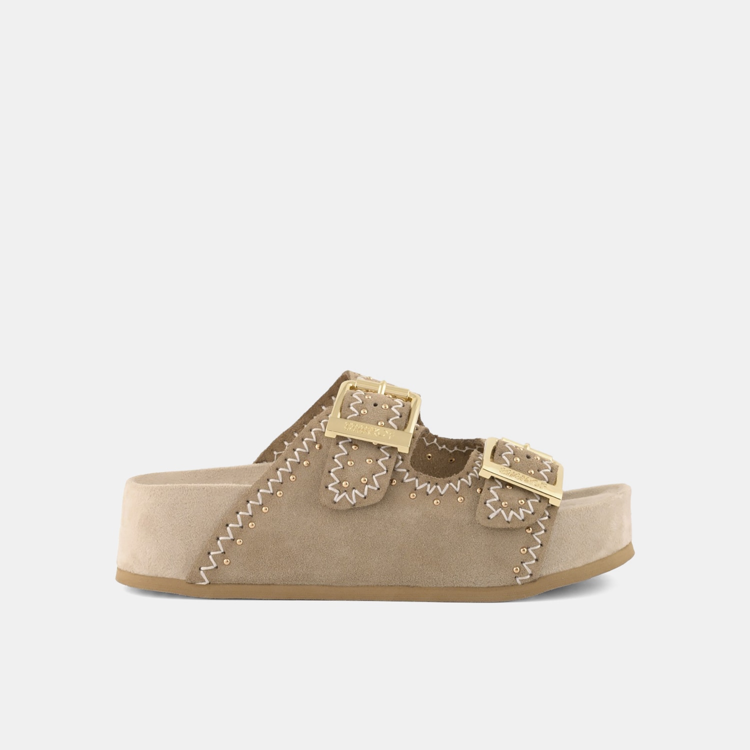 Sandalo da donna in suede con platform Colors of California