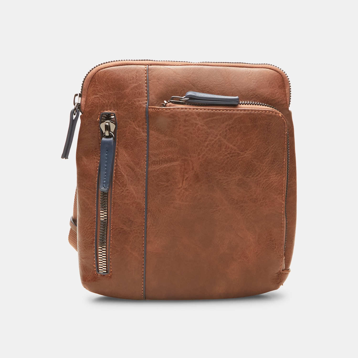 Borsa a tracolla con tre zip