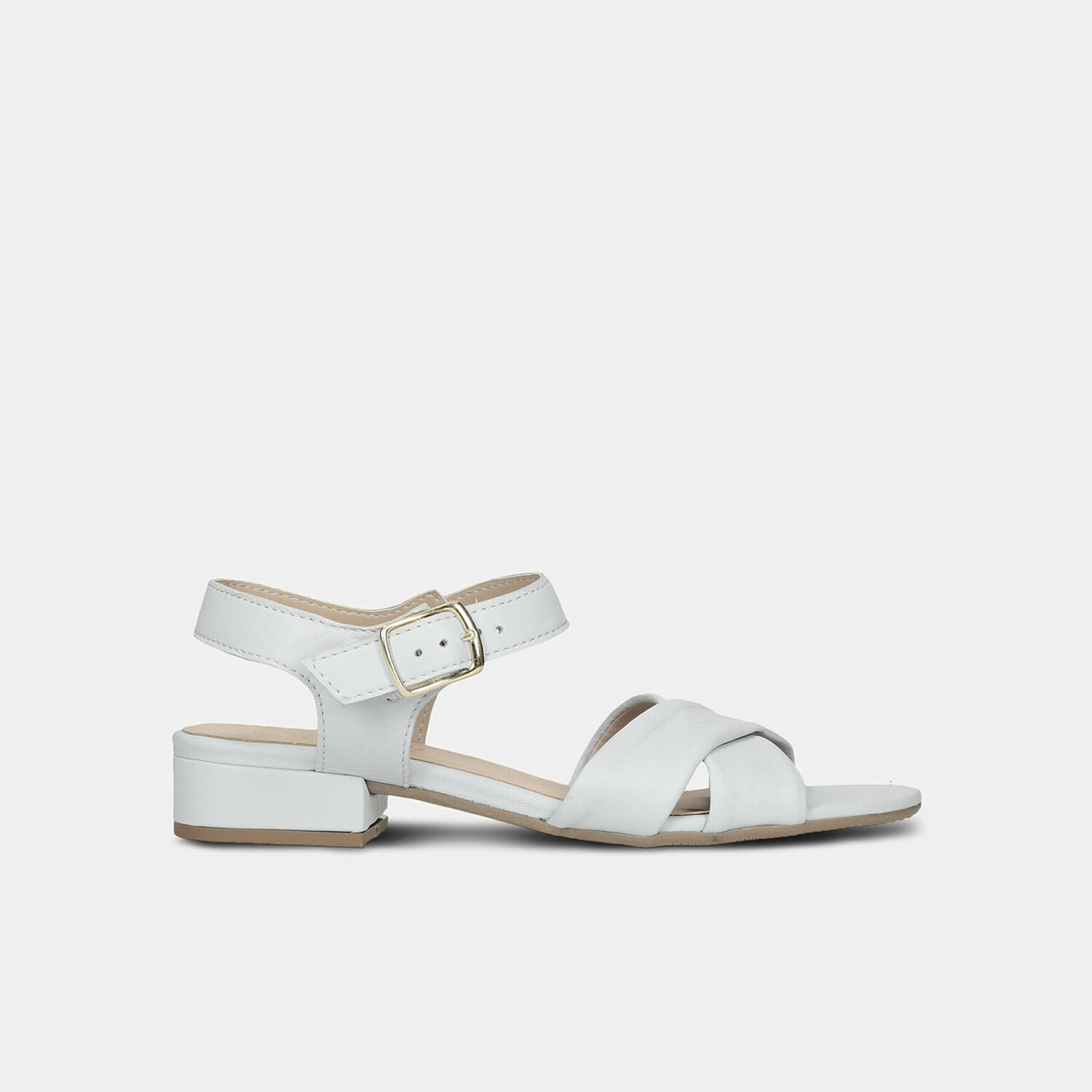 Sandali da donna in pelle con tacco basso