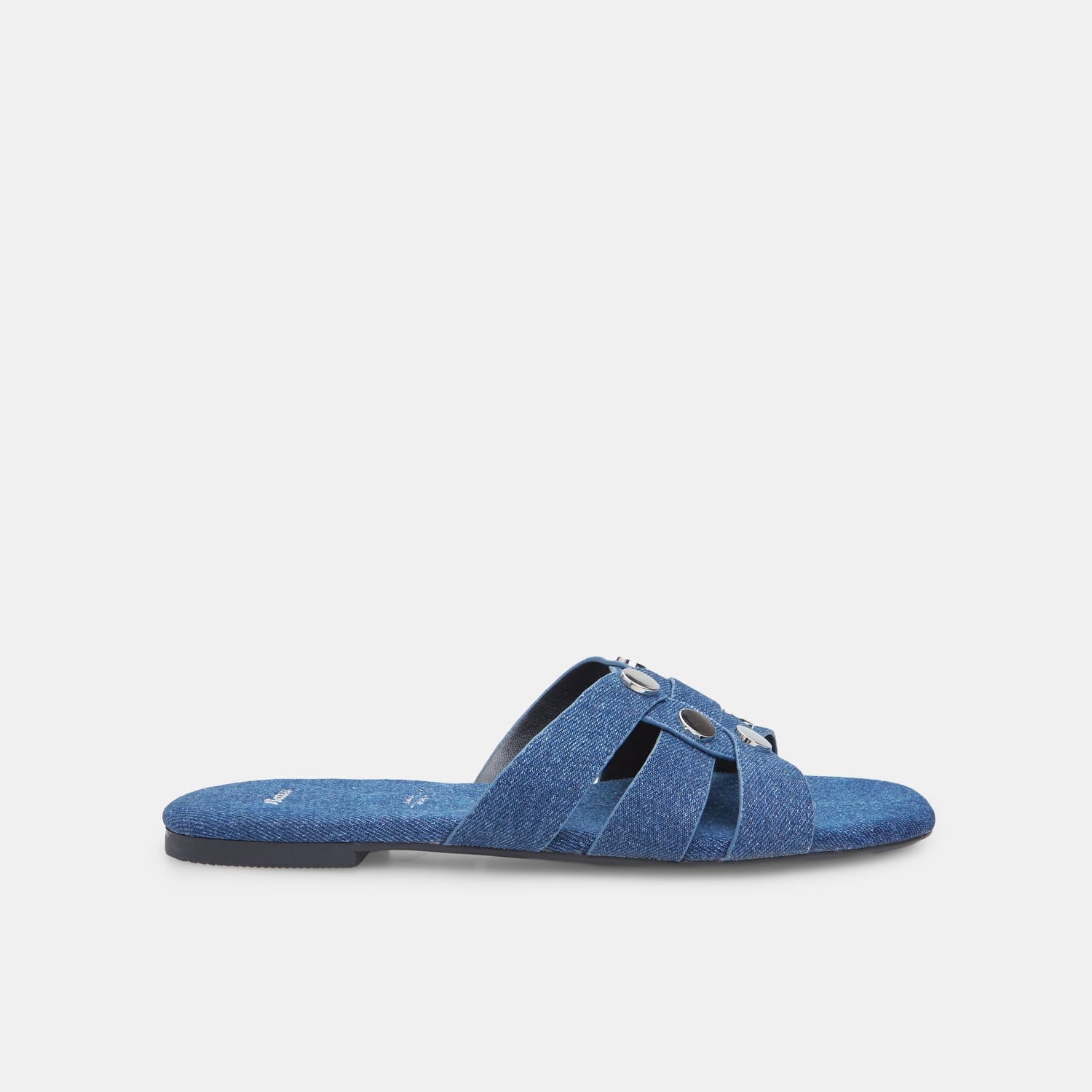 Mule flat da donna in denim