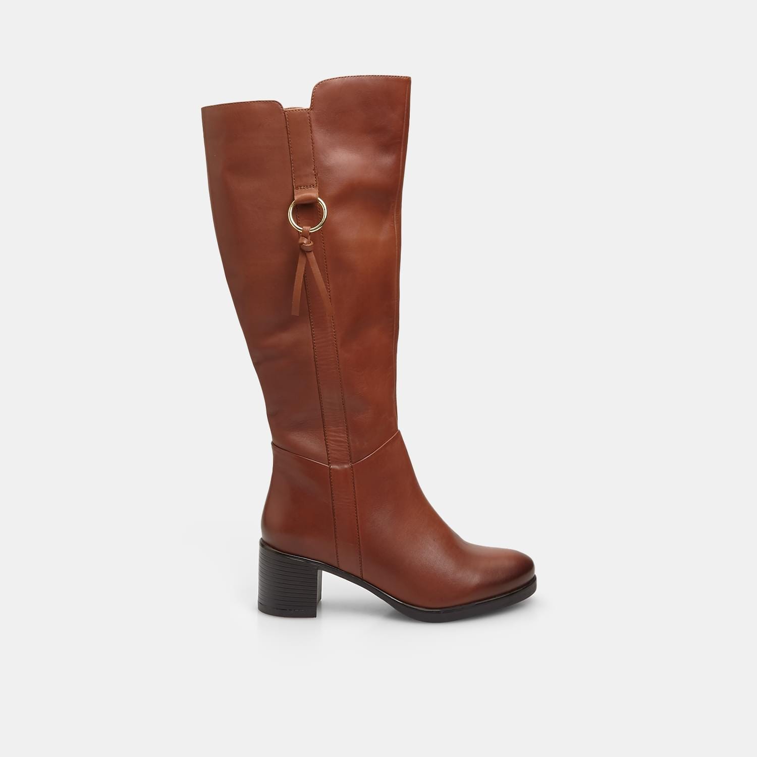 Stivale da donna in pelle con tacco 6 cm BATA