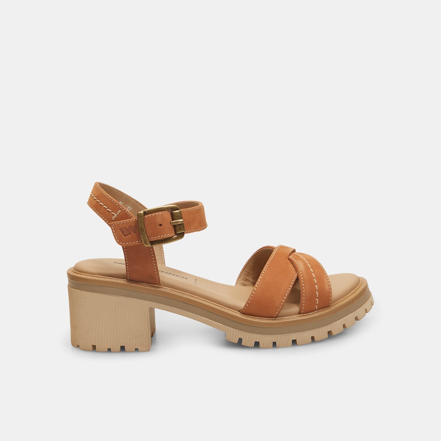 Sandalo da donna Weinbrenner in nubuck con tacco 5 cm