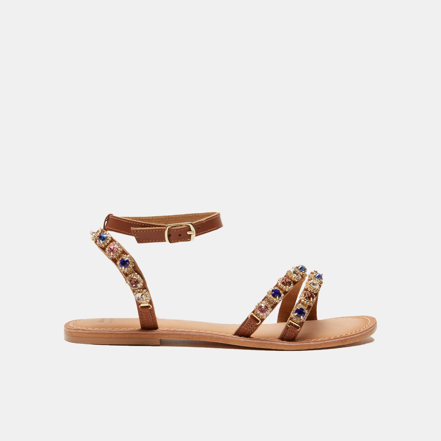 sandali flat con strass