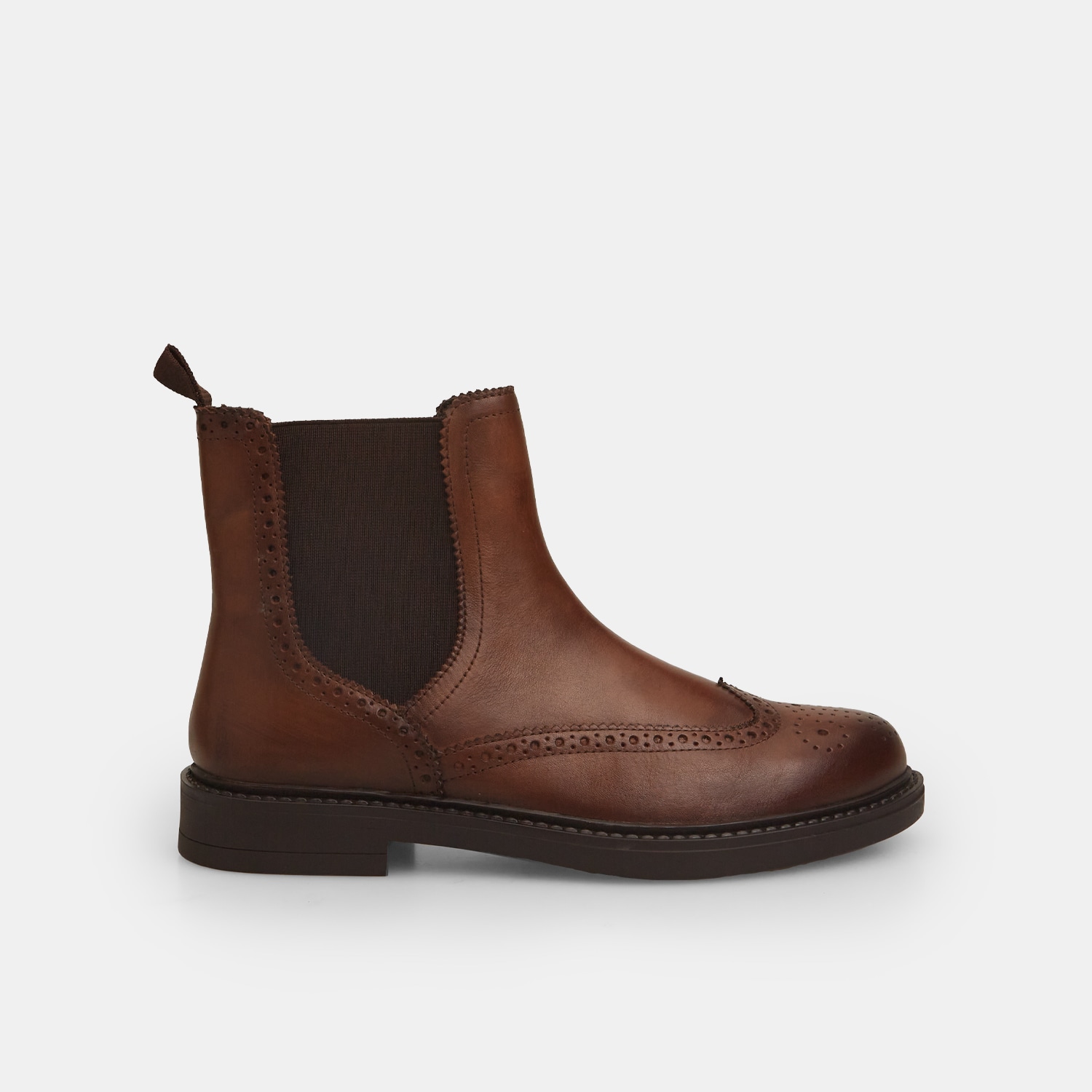 Stivaletti da donna in pelle con dettagli brogue