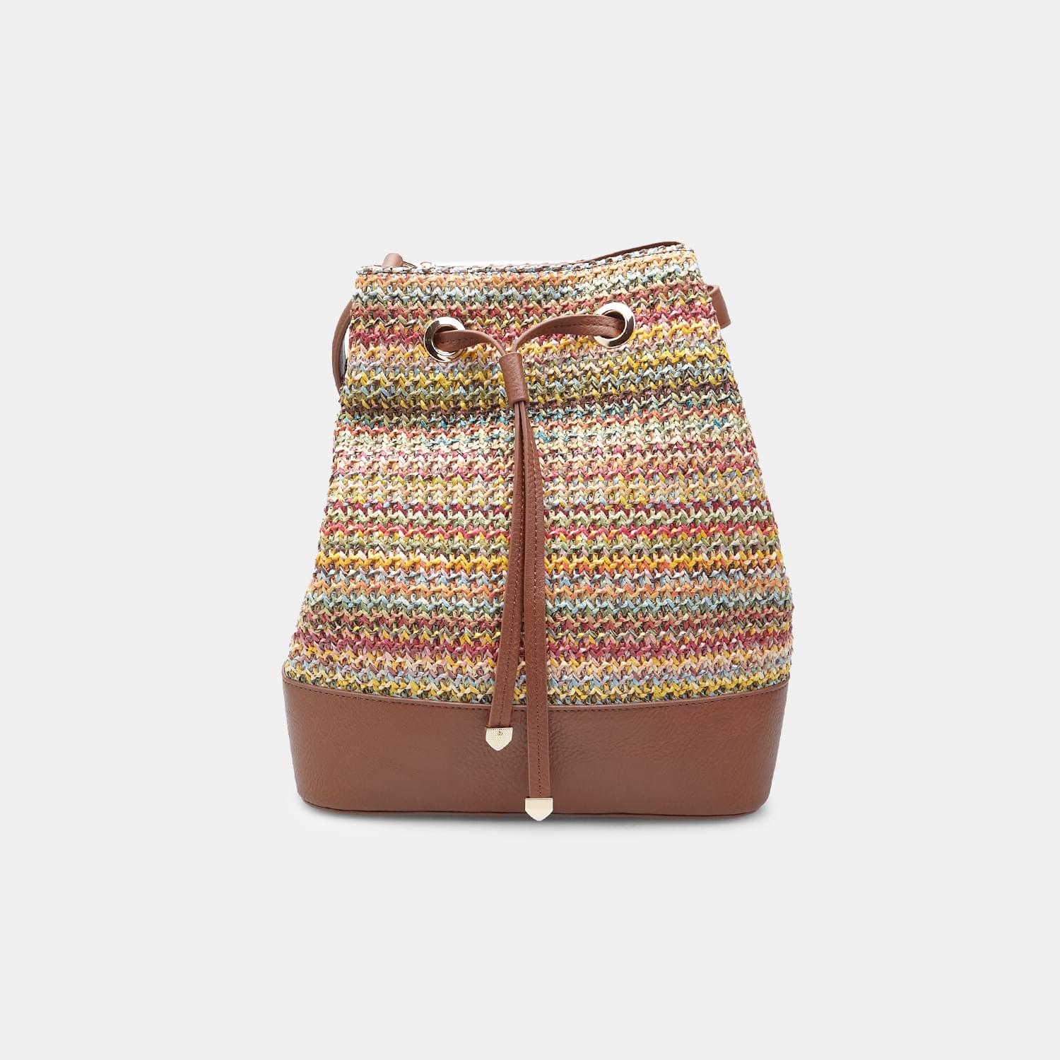 Borsa con coulisse da donna Bata in rafia