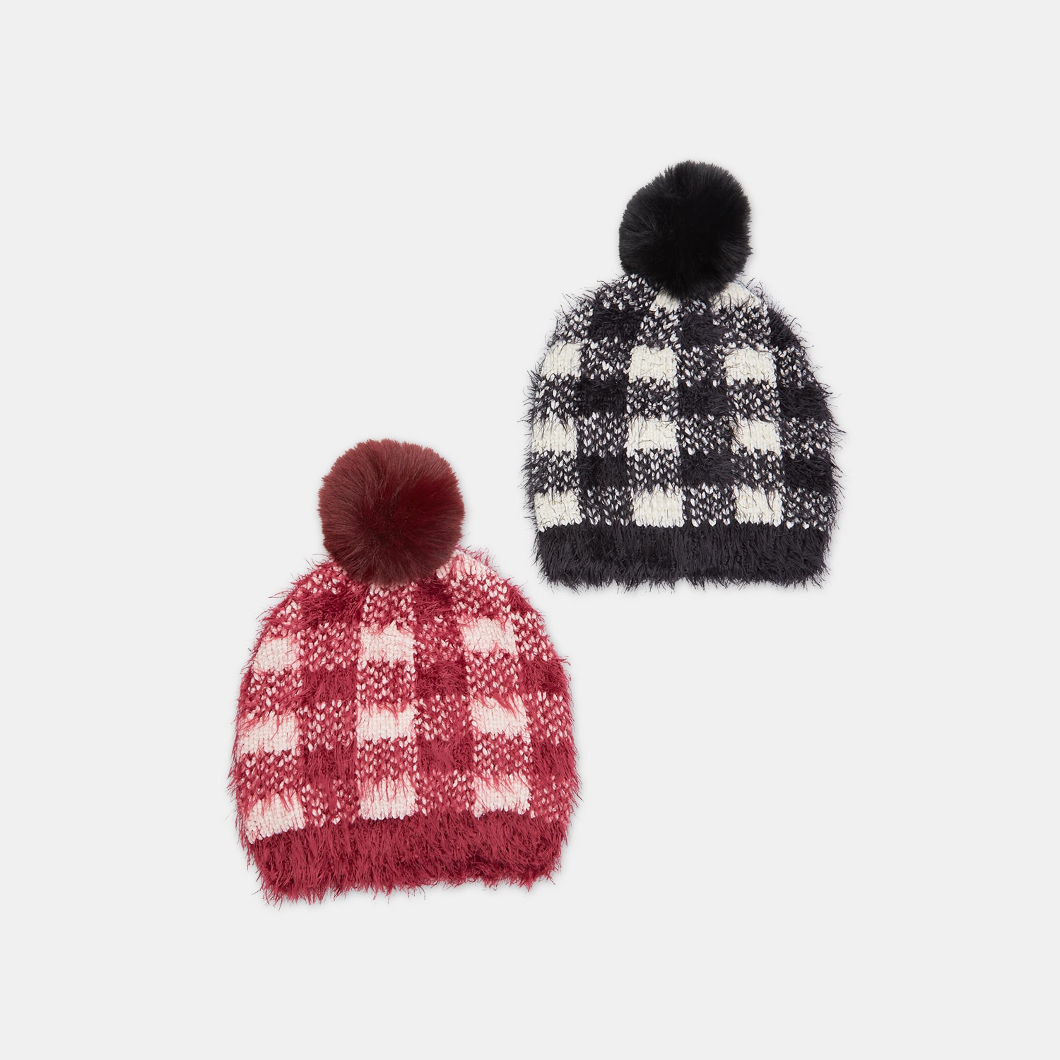 Cappello con dettagli in lurex e pom pom
