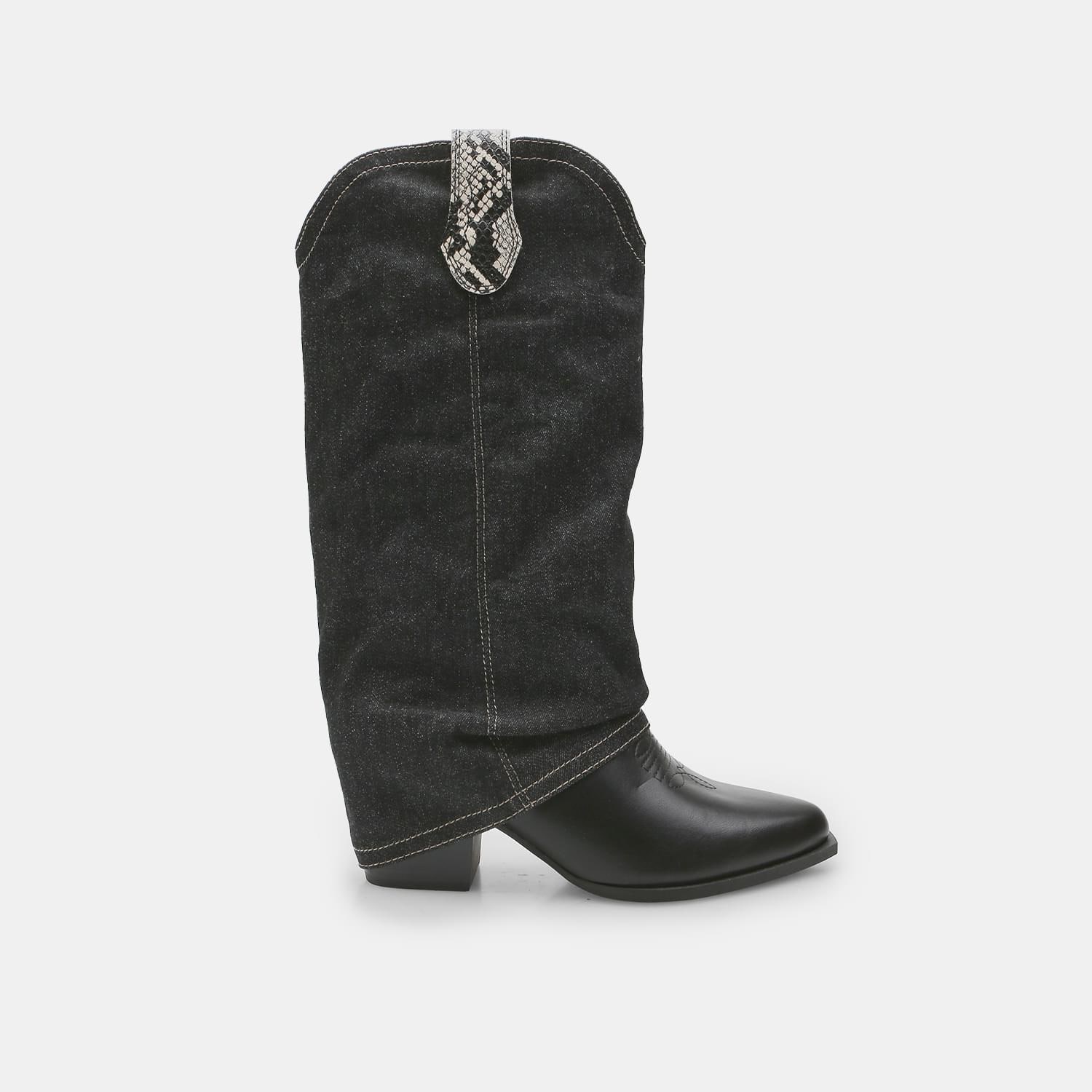 Cuffed boot da donna con tacco e dettagli stampa pitone Bata Red Label