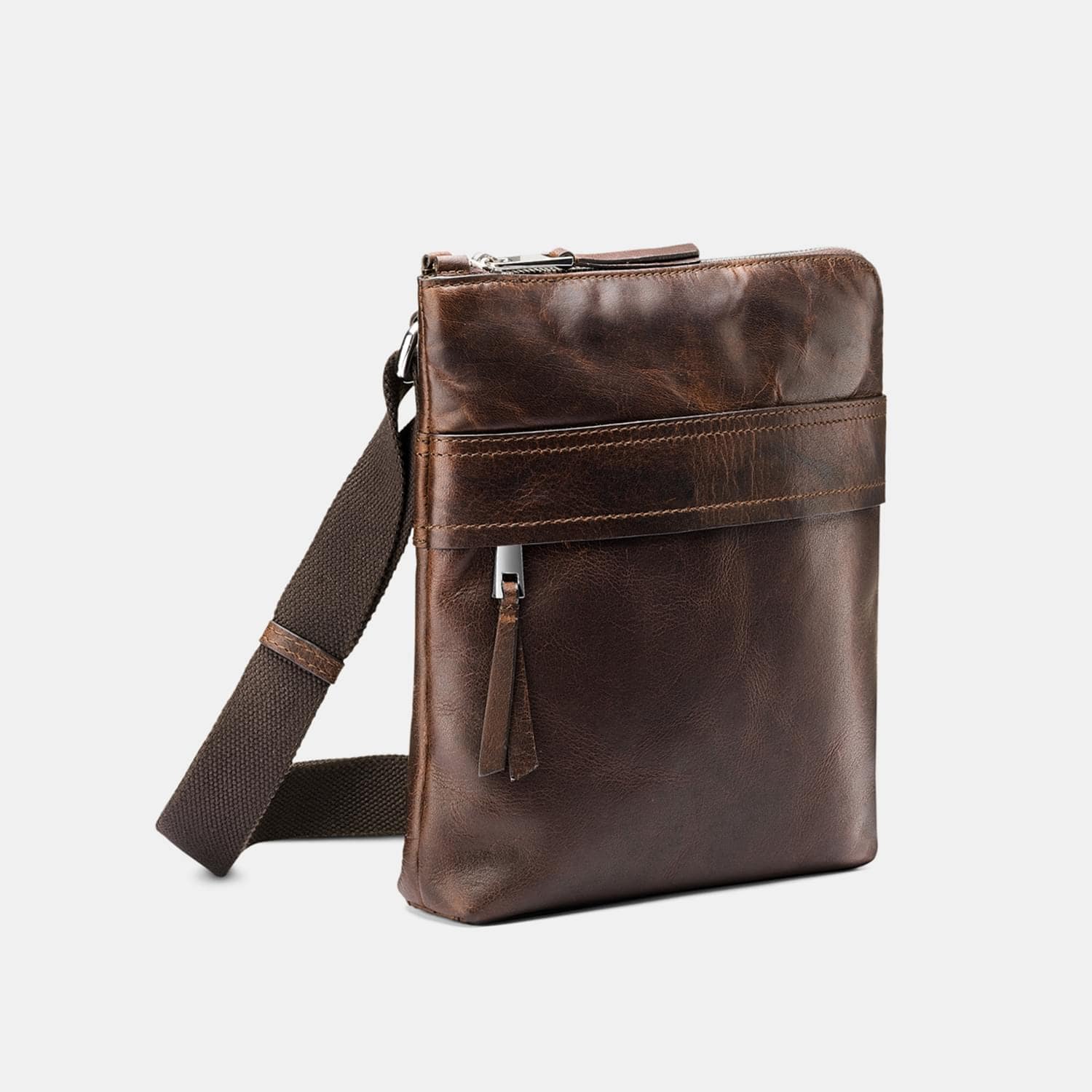 Borsa a tracolla da uomo in pelle