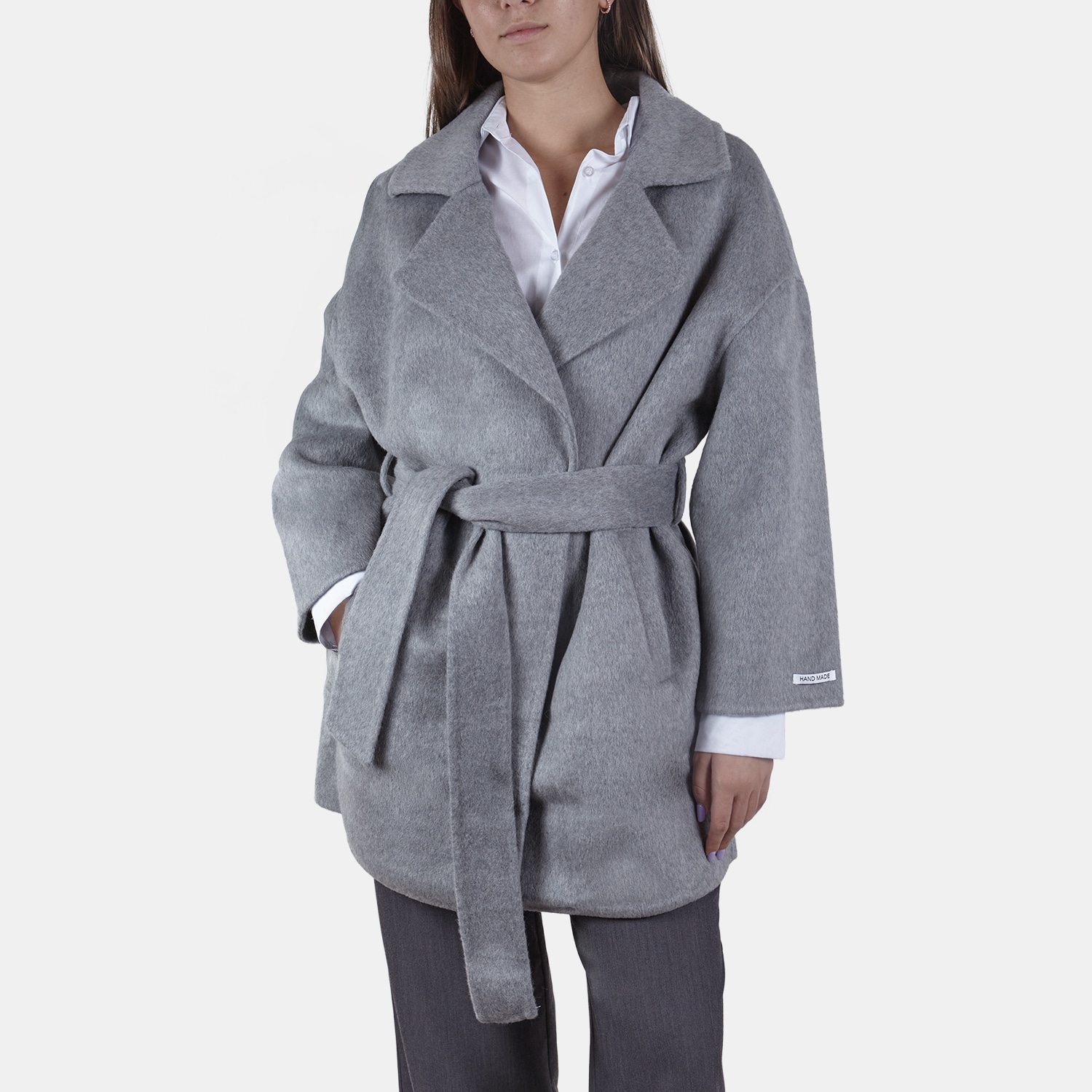 Cappotto da donna in lana qualità premium con cintura in vita Bata