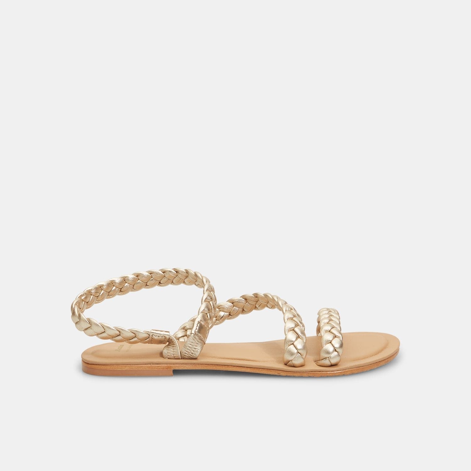 Sandali flat da donna in pelle intrecciata
