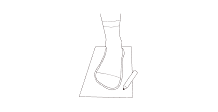 Step 2 - Mark heel and toe
